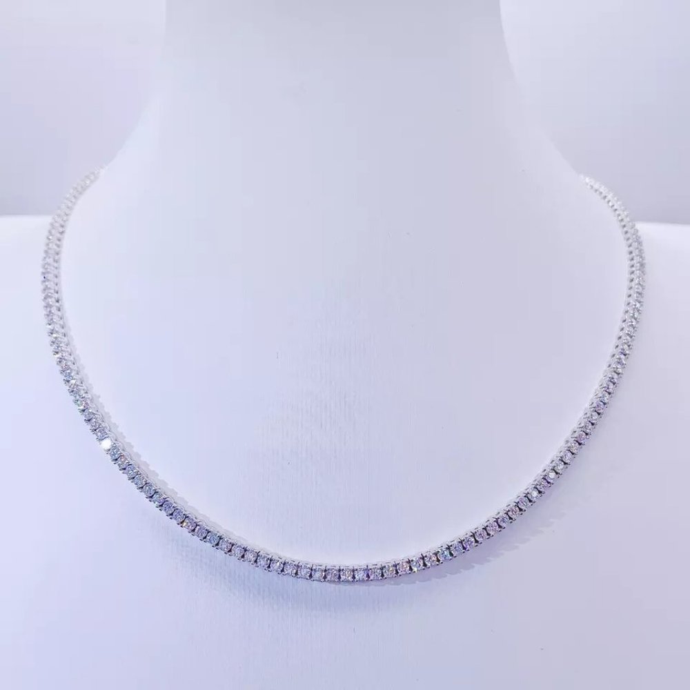 2MM Iced Out 925 Sterling Silver Moissanite Tennis Chain